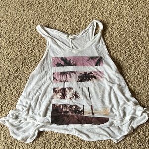 White tank top with design
